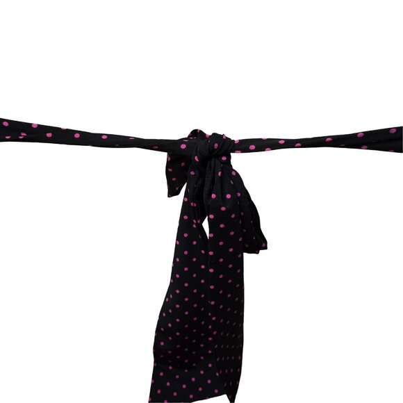 Y2K Marilyn Monroe Maid Apron Lingerie Bra Top Size XL Black Pink Polka Dot - Picture 9 of 11